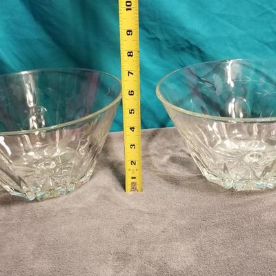 Pair of Matching Princess House Glass Bowls Lot #13-056