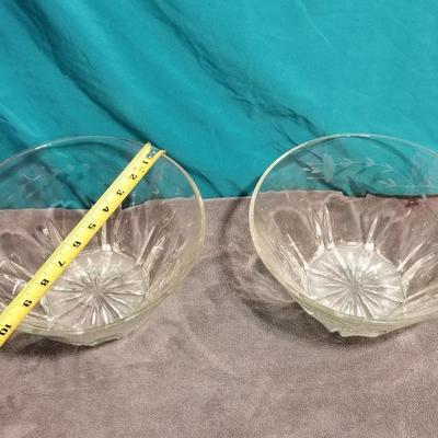 Pair of Matching Princess House Glass Bowls Lot #13-056