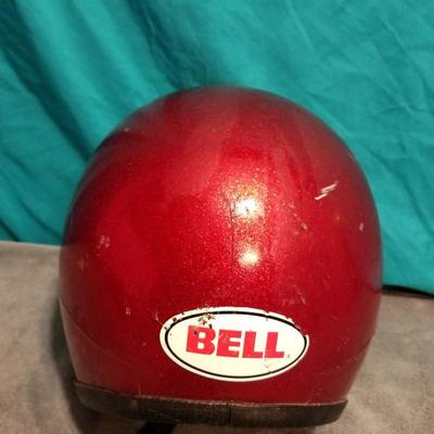 Red Vintage Bell Motorcycle Helmet Universal Lot #13-055