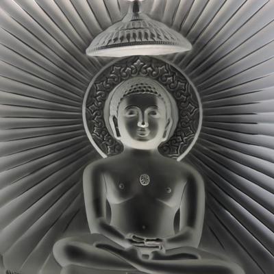 Rare Lalique  Mahavir Jain sculpture