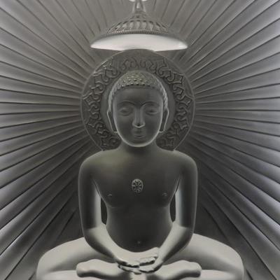 Rare Lalique  Mahavir Jain sculpture
