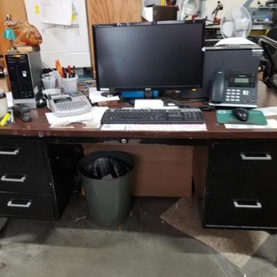 Heavy Duty 5 Drawer Metal Office Desk