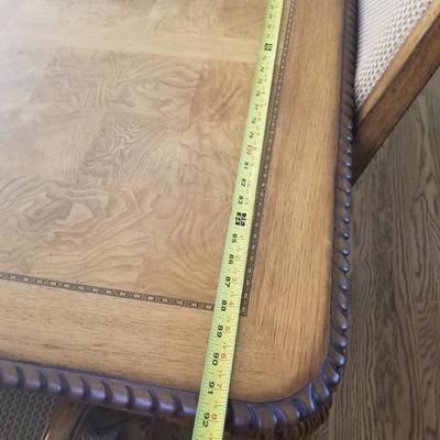 Dining Table w/ (2) 18" Extension Leaves & Custom Double Sided Protection Cover