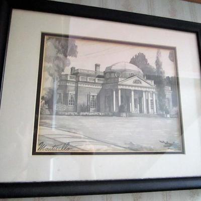 Vintage Print - Monticello Framed 