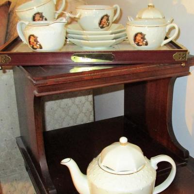 Hummel Tray and Porcelain Tea Set See all photos 