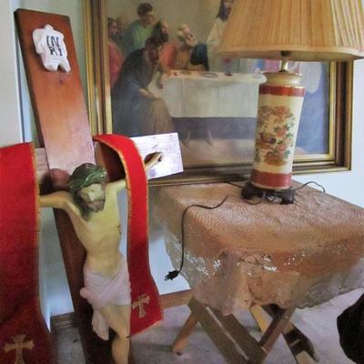Religion, Table and Lamp