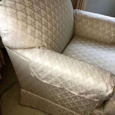 White Chair with Comforter