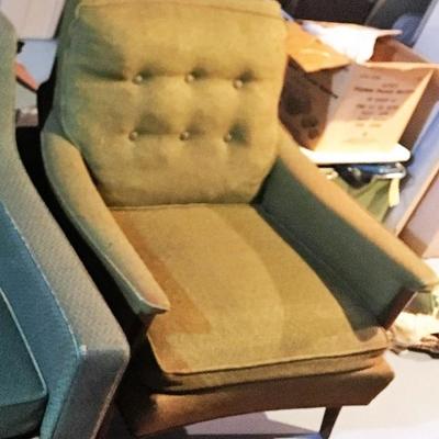 Mid Century Chair with Buttons