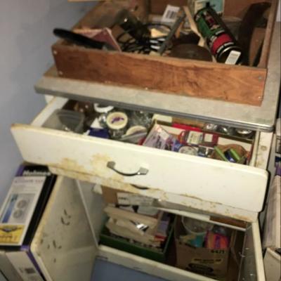 Utility Cabinet with all Workbench Cabinets Contents