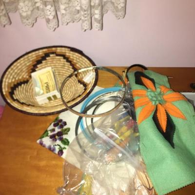 Sewing Machine with Loads of craft Items