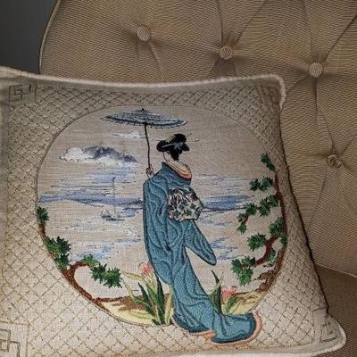 Asian Themed Throw Pillow