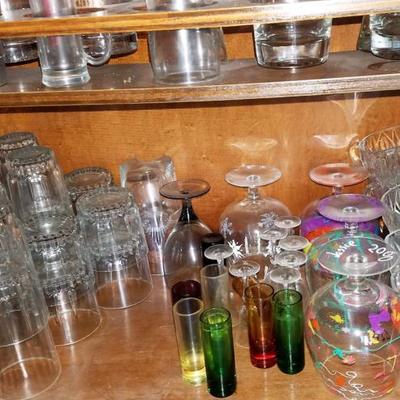 Mid Century Bar with Bar Supplies and Books