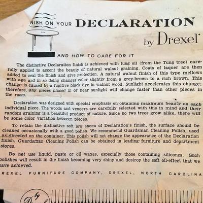 Drexel - Mid Century Dining Set w/Chairs and (2) Leaves