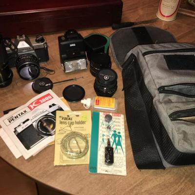 Pentax K1000 Camera Lot with Lenses