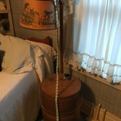 Table Lamp Aged oak barrel