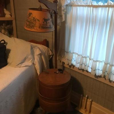Table Lamp Aged oak barrel