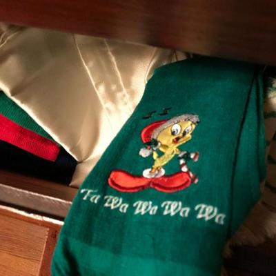 Towels and contents in drawer