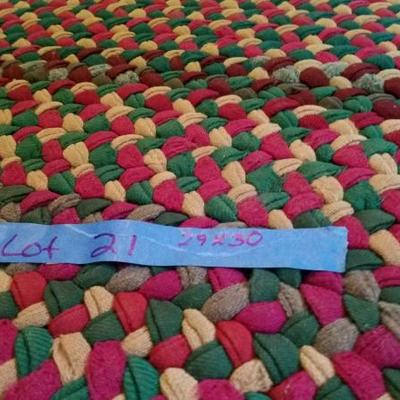 Oval Hand Woven Nylon Rug #21. 