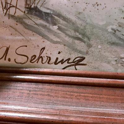 Signed Print By A. Sehring Title Day At The Beach #18. 