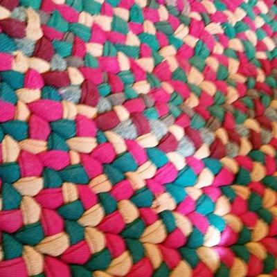 Oval Hand Woven Nylon Rug #21. 
