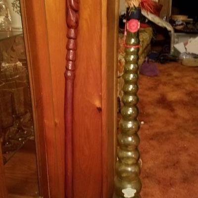 Architectural Salvage, Cane & Glassware Lot #77