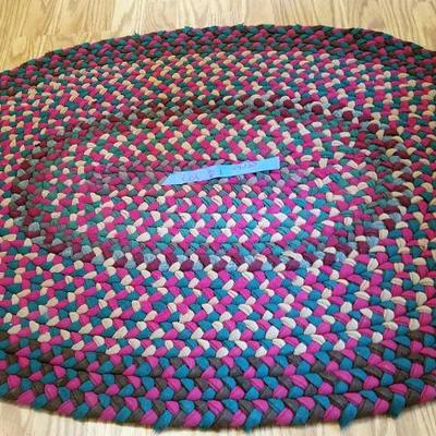 Oval Hand Woven Nylon Rug #21. 
