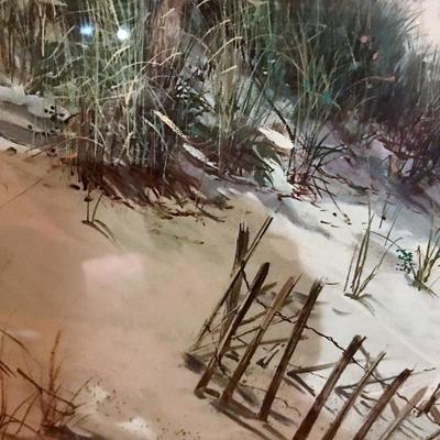 Signed Print By A. Sehring Title Day At The Beach #18. 