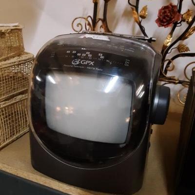 Vintage mini T.V. portable with AM/FM "PX"