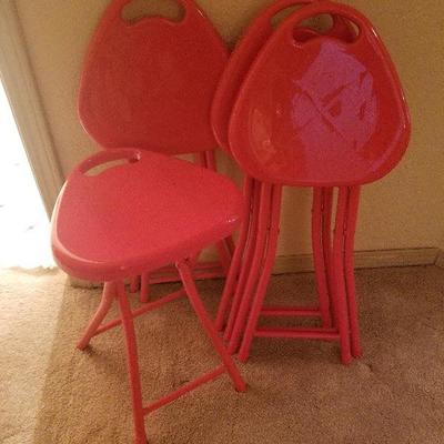 set of 4 plastic kids seats or stools 
