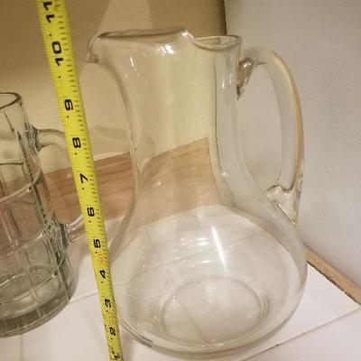 Elegant Glass Water Pitcher 