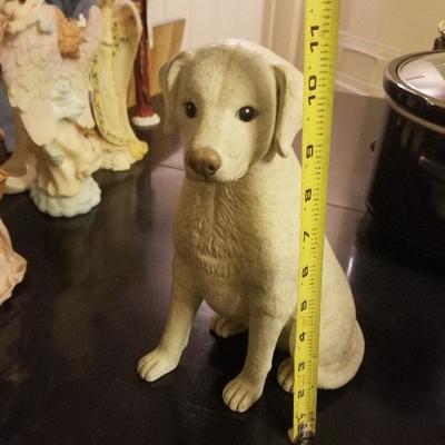 Concrete Dog Figure or Door Stop Cute Lab Heavy