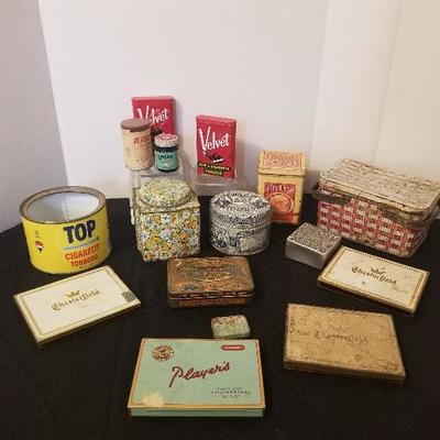 Lot of Antique & Vintage Tabacco and Tea Tins Velvet Smith Bros - #28-A