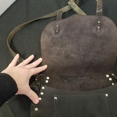 Custom Made Black Leather Bikers Bag/Satchel - #107-A