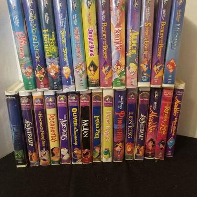 27 Vintage Disney VHS Tapes Black Diamond & Masterpiece - Top Movies! - #32-A
