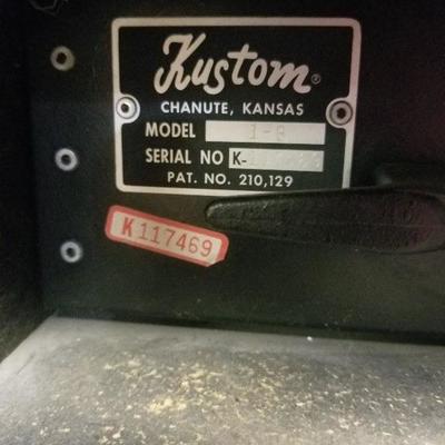 1970s Black KUSTOM Bass AMP Model 1-B - #49-A