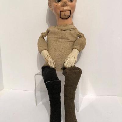 Antique Ventriloquist Composition & Stuffed Doll Male - #44-A 