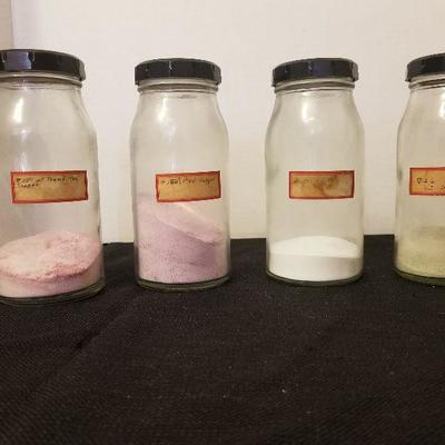 4 Vintage "Bakers" Glass Jars With Bakelite Lids - #100-A