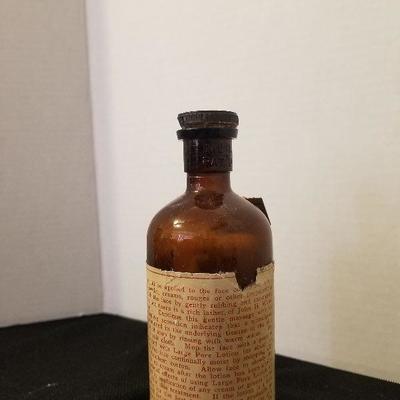Antique John H Woodbury Large Pore Lotion Brown Bottle - #95-A