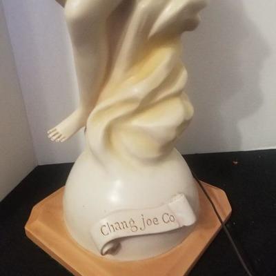 Chang Joe Co Vintage Plaster Table Lamp Elegant Revealing Lady #1-M