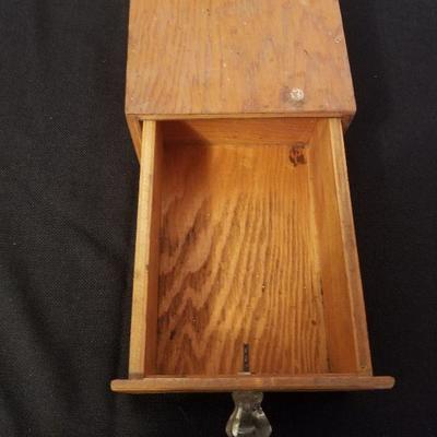 Small Vintage Wood Drawer Glass Handle - #108-A