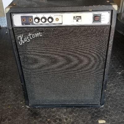 1970s Black KUSTOM Bass AMP Model 1-B - #49-A