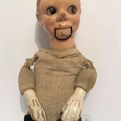 Antique Ventriloquist Composition & Stuffed Doll Male - #44-A 