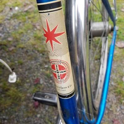 Vintage Womans Schwinn Traveler 3 Speed Bicycle Blue Bike - #125-R