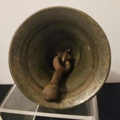 Old cool cast iron bell Heavy and Unmarked with Wonderful Loud Ring - #10-A