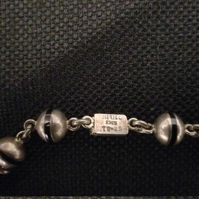 Vintage Mexico Silver 925 Necklace & Matching Earrings Steam Punk Style #118-A