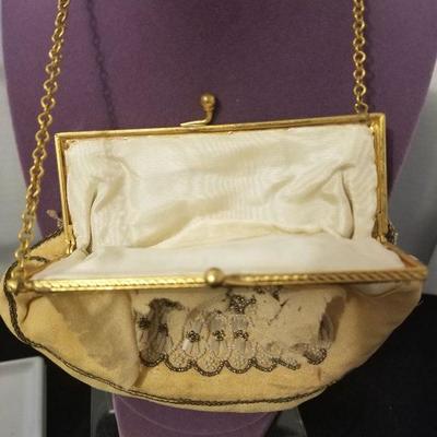 3 Antique Beaded Purses Clutch Mesh Metal Change Bags - #31-A