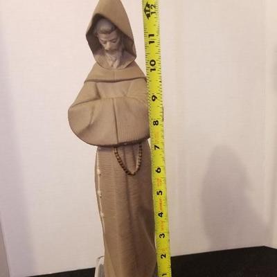Lladro Franciscan Monk Figurine Matte Brown 13" Tall E-30 N - #82-A