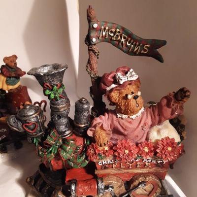 Boyds Bear Christmas Party Flyer Train by Danbury Mint