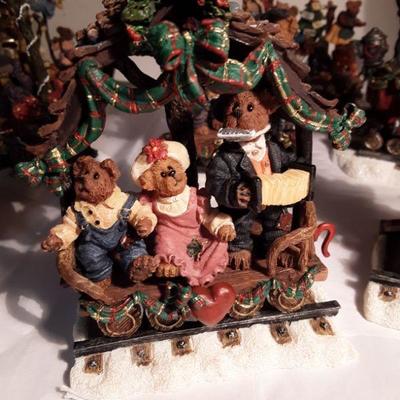Boyds Bear Christmas Party Flyer Train by Danbury Mint