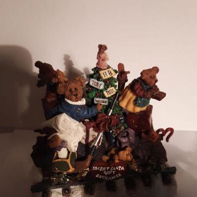 Boyds Bear Christmas Party Flyer Train by Danbury Mint